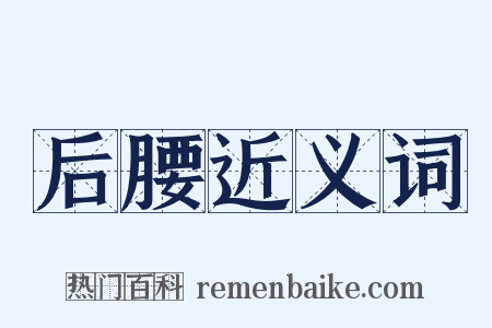 后腰近义词是什么意思的图片